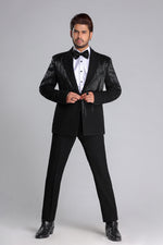 Load image into Gallery viewer, TUXEDO SET WITH BLACK EMROIDERY WORK