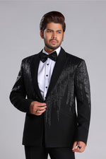 Load image into Gallery viewer, TUXEDO SET WITH BLACK EMROIDERY WORK