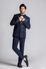 Load image into Gallery viewer, SHINNER BLUE DOUBLE LAPEL TUXEDO SET