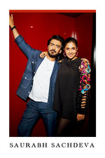 Load image into Gallery viewer, SAURABH SACHDEVA IN DENIM BLUE LINEN CO-ORD SET
