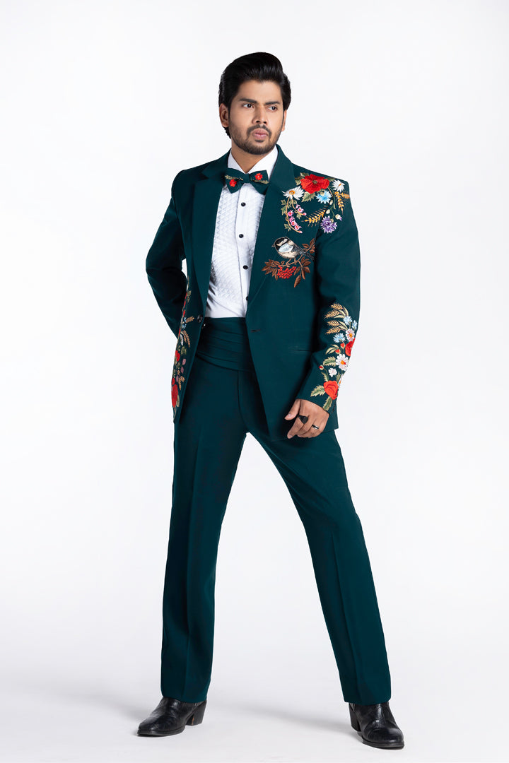 Multi Colour Embroiderd Tuxedo