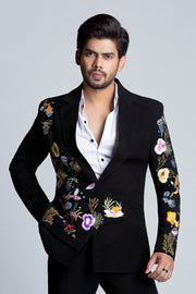 Ocean theme Tuxedo Set In Satin Crape