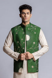 Silk Cut Beads Sun Rays Embroiderd Jacket