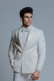 OFF-WHITE EMBROIDERD TUXEDO