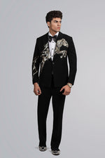 Load image into Gallery viewer, SILVER HORSE EMBROIDERY TUXEDO
