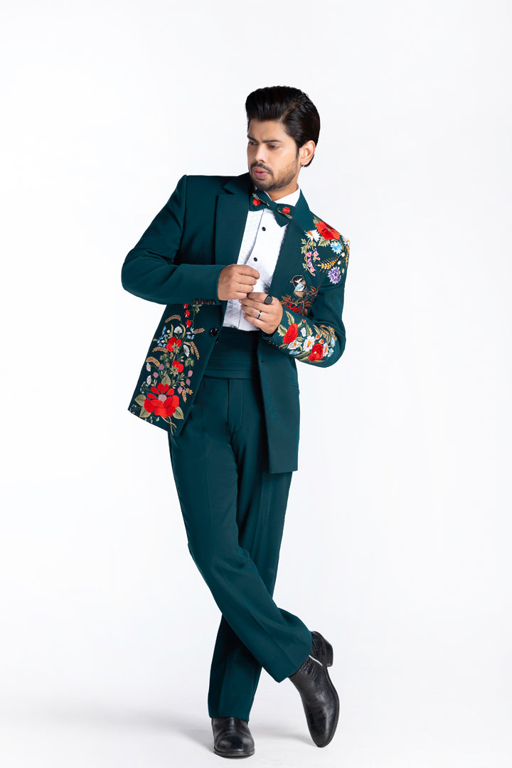 Multi Colour Embroiderd Tuxedo