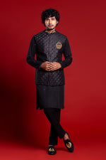 Load image into Gallery viewer, Kasab Patch Embroiderd Nehru Jacket
