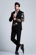 Load image into Gallery viewer, Ocean theme Tuxedo Set In Satin Crape
