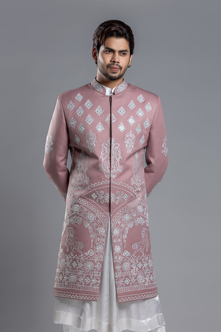 Kora Thread Sherwani