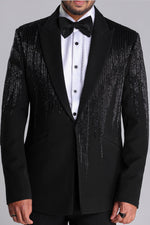 Load image into Gallery viewer, TUXEDO SET WITH BLACK EMROIDERY WORK
