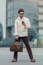 Load image into Gallery viewer, Beige Linen Shacket with Patch pockets
