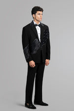 Load image into Gallery viewer, CROSS VELVET EMBROIDERD TUXEDO
