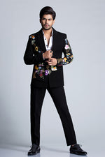 Load image into Gallery viewer, Ocean theme Tuxedo Set In Satin Crape
