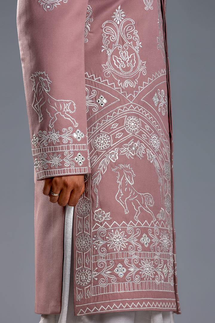Kora Thread Sherwani