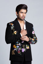 Load image into Gallery viewer, Ocean theme Tuxedo Set In Satin Crape
