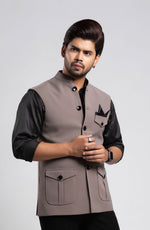 Load image into Gallery viewer, Japanese Grey with Patch Pockets Jacket
