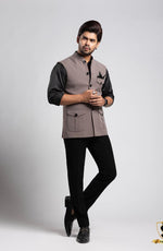 Load image into Gallery viewer, Japanese Grey with Patch Pockets Jacket
