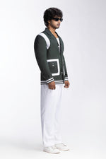 Load image into Gallery viewer, Green &amp; White Strap Shacket
