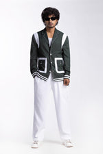 Load image into Gallery viewer, Green &amp; White Strap Shacket
