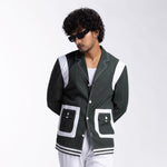 Load image into Gallery viewer, Green &amp; White Strap Shacket
