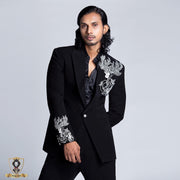 Deer Embroiderd Tuxedo Set