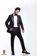 Load image into Gallery viewer, Double Breasted Lapel Tuxedo Set In Satin Crape
