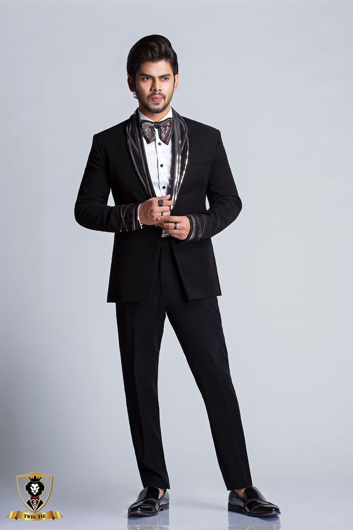 Rose gold Metallic Tuxedo Set