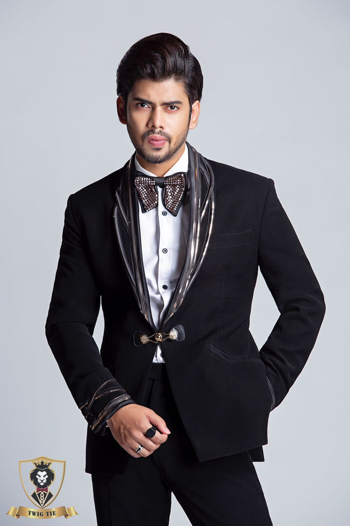 Rose gold Metallic Tuxedo Set