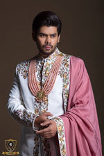 Load image into Gallery viewer, Creamy off-white Sherwani
