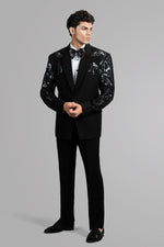 Load image into Gallery viewer, HORSE TUXEDO SET WITH BLACK CUT BEADS WORK
